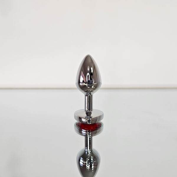 PLUG ANAL JOYA CORAZON PEQUEÑO ROJO